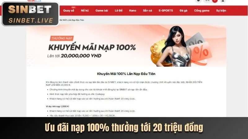 Khuyến mãi chào mừng BetVIP